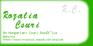 rozalia csuri business card